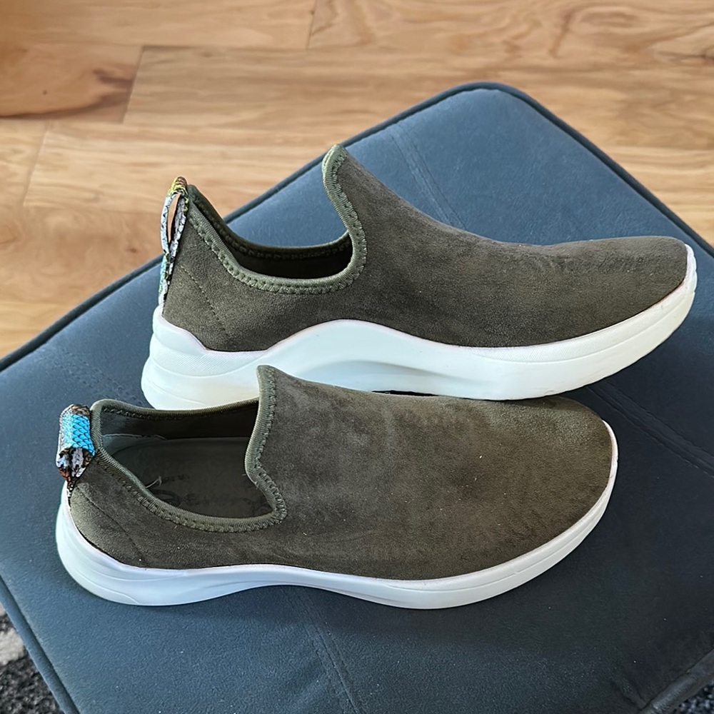 Olive Green Slip-On women’s Shoes